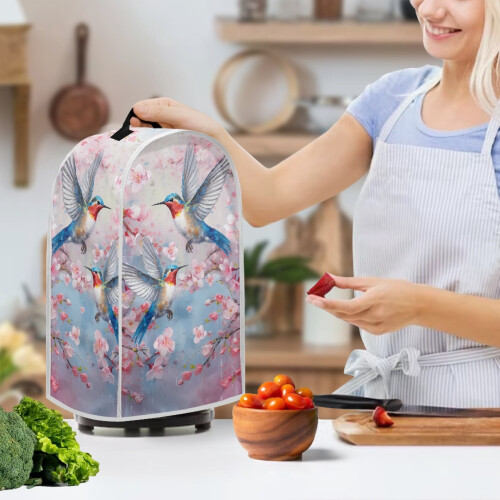 Hummingbird Cherry Blossom Dust Cover for Kitchen Dustproof Top Handle 2