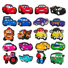 20 PCS Cars Cute Cartoon PVC Shoe Charms for Decoration Unisex