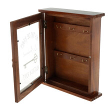 HOMEMAXS Brown Plastic Wallmounted Storage Box for Keys and Daily Sundries 1Pc Practical Compact Size