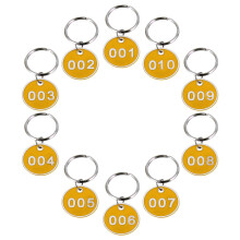 1 Pack/10pcs Numbered ID Tags with Ring Metal Key Tags Number from 1 to 10