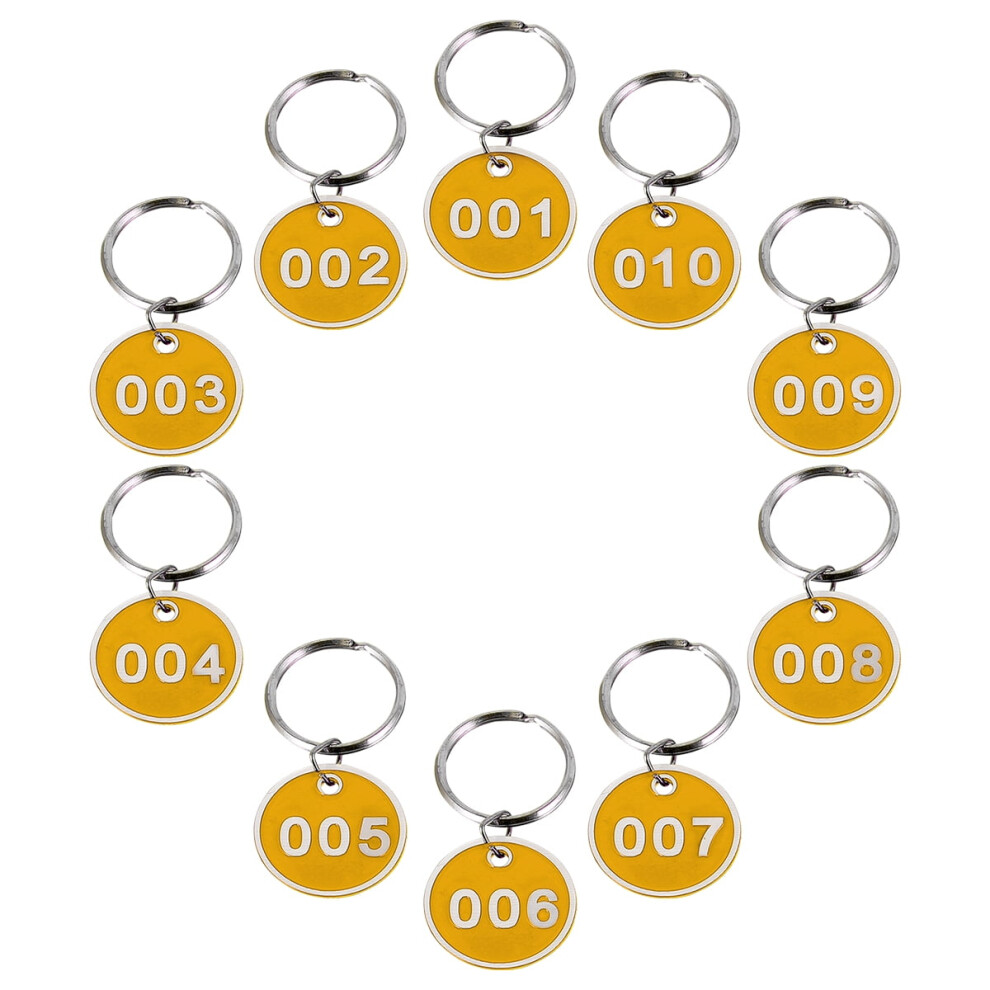 1 Pack/10Pcs Numbered Id Tags With Ring Metal Key Tags Number From 1 To 10 974856485741