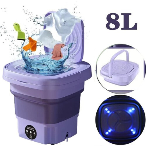 Mini Washing Machine 8L Portable with Sterilization and