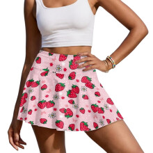 Cute Strawberry Women's Athletic Skorts with Pockets Size XL Stylish Women's Active Performance Skort Relaxed Daily Wear for Running Casual