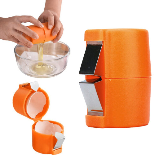 Handheld Eggs Breaker Multifunctional Egg Cutter Egg, Egg Shell Opener, Egg Cracker Tool for Raw Eggs, Separator for Cooking Camping Kitchen Gadgets 1