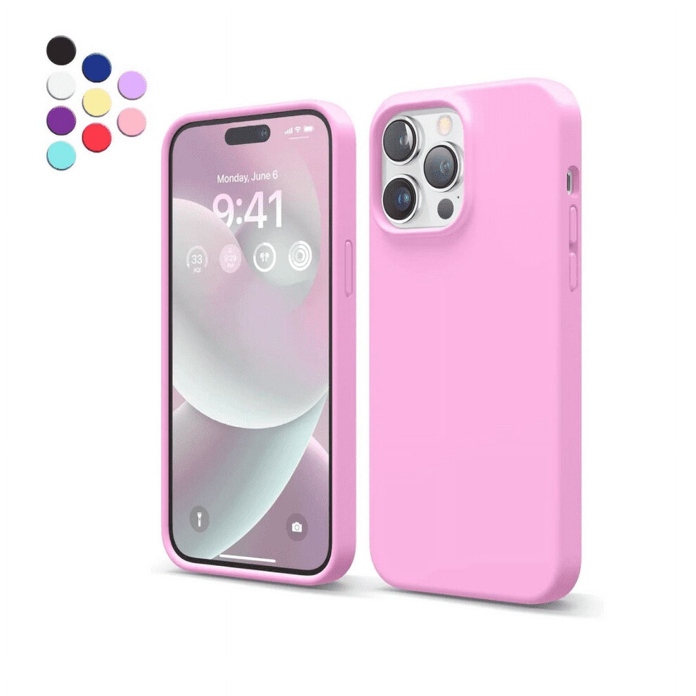Silicone Soft Case Designed For Compatible With Iphone 14 Pro Max, Shockproof Durable Slim Fit, Pink 9130661150071