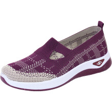 (Purple (zipper bag) [810], 39) Women\'s Casual Slip-On Sneakers Soft Sole