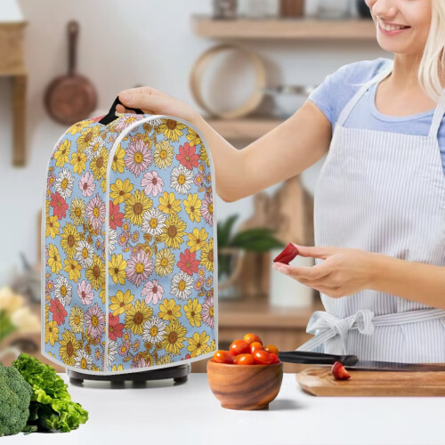 Daisy Pattern Blender Dust Cover Coffee Maker Protection with Multifunctional Protective 2
