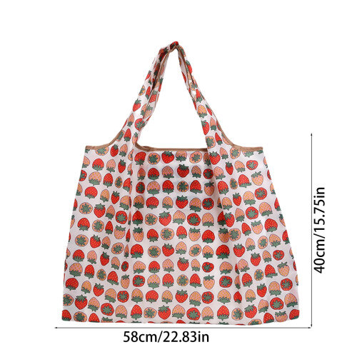 Large Capacity Folding Shopping Bag Polyester Cloth Folding Bag Portable Handheld Storage Bag 2