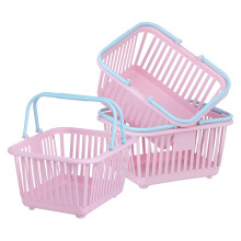 HOMEMAXS3 pezzi Cesto della spesa giocattolo per bambini, mini cestino con manici per la spesa, ideale per giochi di ruolo, bomboniere e forniture