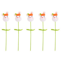 5Pièces Figurines Crochetées Accessoires Bouquet DIY Colorés