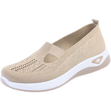 (Khaki, 36) Women\'s Slip-On Casual Sneakers Soft Sole