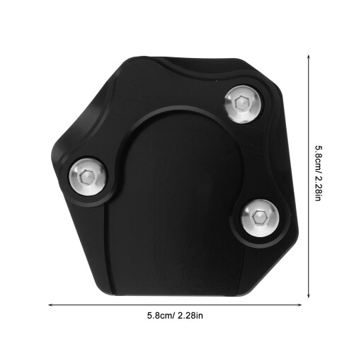 Motorcycle Kickstand Pad Aluminum Alloy Black 1