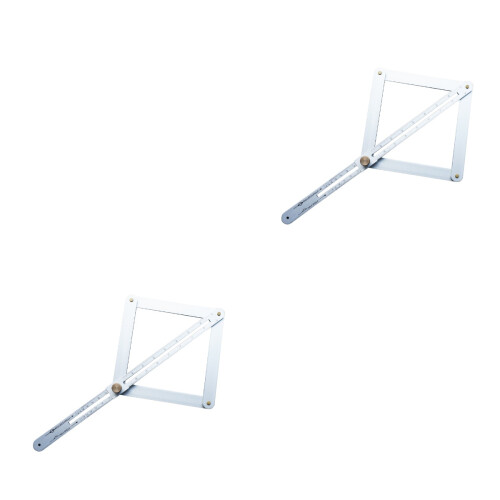 2Pièces Rapporteur D'angle Métal Robuste Pour Usage Construction
