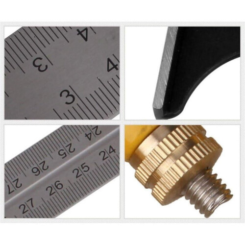 Multi-functional Square Angle Ruler 300mm Stainless Steel Adjustable Sliding Combination Square Ruler Protractor Level Measure Measuring Set 2