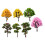 7 Pieces Miniature Artificial Trees Mixed Model Trees for Diorama DIY Crafts 3