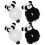 Topbathy4Pcs Ασαφείς Σκράντσιες με Ζώα για Κορίτσια Λούτρινες Λευκές 1