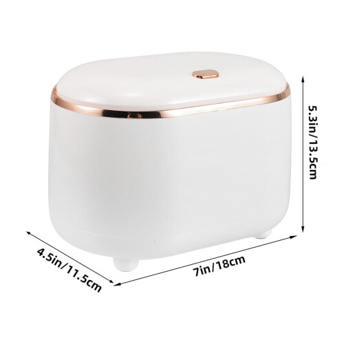 Small Trash Can with Lid Grip Desktop Office Baby 1