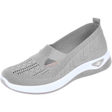 (Gray, 37) Women\'s Casual Slip-On Sneakers Soft Sole