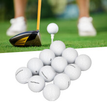 12PCS Lightweight Synthetic Rubber Golf Practice Balls, 21.9oz