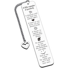 Cute Bookmarks for Women – Anxiety & Depression Relief, Positive Affirmations, Stress Relief Gifts, Sobriety & Valentine's Day Gifts for Kids –