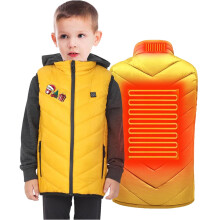 FFENYAN Stylish USB Smart Heating Cotton Jacket for Kids 4-15, Warm Winter Coat & Christmas Gift – Compatible with USB power