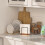 Rustic Natural Wood Iron Napkin Holder Organizer for Kitchen Dining Table 7