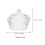 Multipurpose Candy Storage Clear Sugar Bowl with Lid Transparent 1Set 2