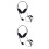 2 Count Over-ear Headphones Wireless Computer Headset Black 4