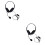 2 Count Over-ear Headphones Wireless Computer Headset Black 5