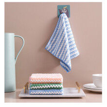 Lot de 5 torchons épais ondulés HJuyYuah 25 x 25 cm, chiffons de cuisine absorbants et résistants aux graisses, éponges non pelucheuses