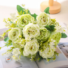 Bouquet de mariée en pivoines artificielles, fleurs artificielles en soie réalistes, centre de table en faux hortensias éclatants pour la