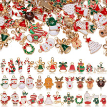 Gold Enamel Christmas Charms 87PCS 29 Styles