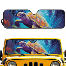 Turtle Cherry Blossom Windshield Sunshade for Jeep TJ JK UV
