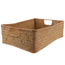 Large Rectangular Wicker Basket Storage Toy Household Sundries Organizer Child