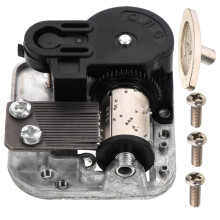 Replacement Plated Silver Music Box Mechanism for DIY Wind Up Hand Crank Movements