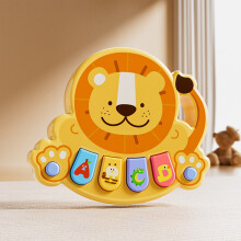 Órgão eletrônico de brinquedo para crianças, caixa de música em formato de animal para educação infantil, teclado portátil com botões para