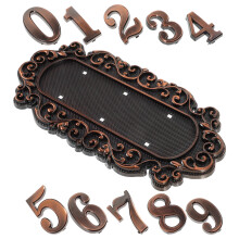 Acrylic Door Number Sign Dark Brown 1 Set 11.8x3.3x0.4 in