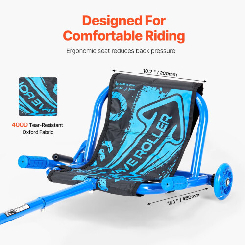 Blue Kids Scooter 4+ Years 132 lbs Side-to-Side Propulsion 1