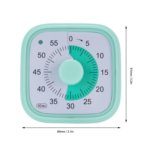 60‑Minute Visual Countdown Timer – Classroom, Kitchen & Study Time Management Tool with 3 Sound Options 1