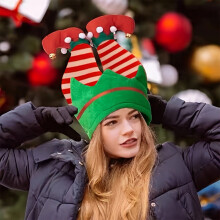 Décorations de Noël en liquidation à moins de 10 $ – Bonnet de Père Noël, bonnet de Noël amusant pour adultes et enfants, articles de fête,