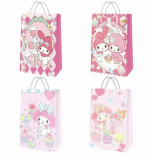 12 Pcs My Melody Party Gift Bags, Birthday party bags, Cartoon candy bags, Party Decoration Supplies(8.26"5.9"3.15")