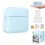 Christmas Portable Photo Printer, Wireless Bluetooth Pocket Printer for Study Notes & Wrong Questions, Compact, 5 Rolls, Blue – Compatible with 2