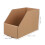 unbranded Corrugated Paper Storage Basket Stackable Shelves Desktop Light Brown 2