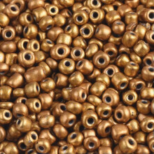 Glass spacer beads round opaque 4mm gold 200pcs