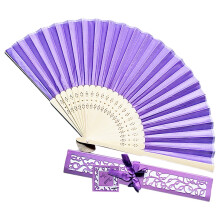 2026 New Wedding Gift Box Gift Fan Tray Carton Couple Gift Solid Color Silk Fan