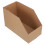 unbranded Corrugated Paper Storage Basket Stackable Shelves Desktop Light Brown 5