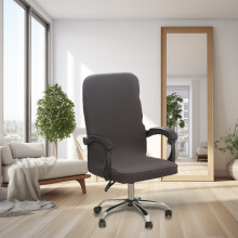 Effen, geborstelde, zeer elastische stoelhoezen, universele pasvorm, antislip en vlekbestendig, geschikt voor eetkamerstoelen.