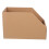 unbranded Corrugated Paper Storage Basket Stackable Shelves Desktop Light Brown 7