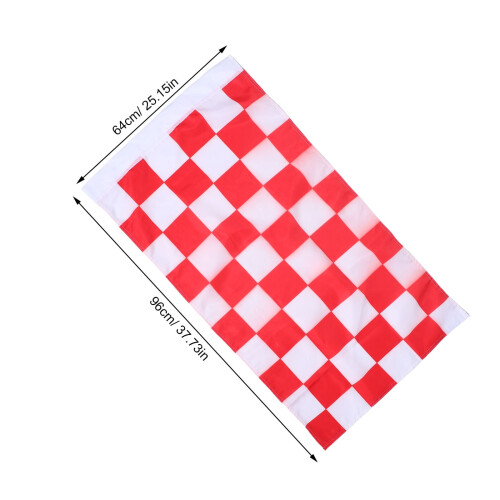 Ensemble de drapeaux à damier de course, drapeau à damier rouge en polyester résistant aux intempéries, 1 pièce 1