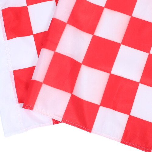 Ensemble de drapeaux à damier de course, drapeau à damier rouge en polyester résistant aux intempéries, 1 pièce 2